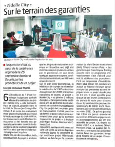 Article de CT sur la conference du 26 sept 2024 de Ndollè City