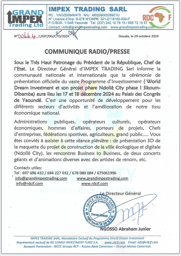 Communique-radio-presse Impex Trading Sarl